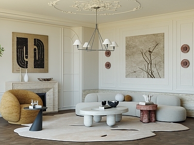 奶油风家居客厅