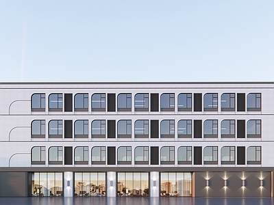 现代简约办公楼 办公楼 产业园研发楼 商业酒店