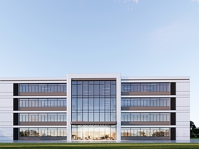 现代主义办公楼 产业园 研发楼 办公楼