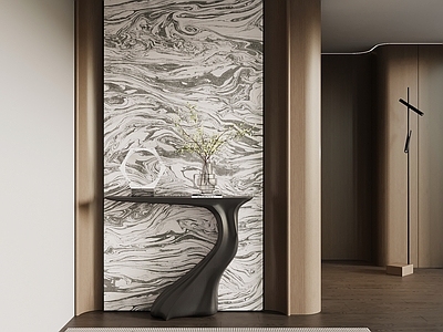 极简玄关 端景台 隔断 现代意式玄关