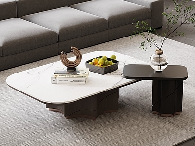 现代简约茶几 现代意式茶几 子母茶几