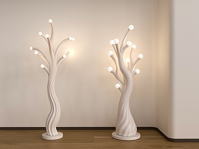 奶油风落地灯 现代落地灯 异形落地灯