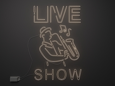 霓虹风格艺术装置