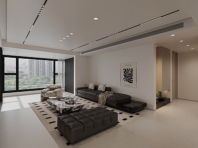 现代简约大平层客餐厅