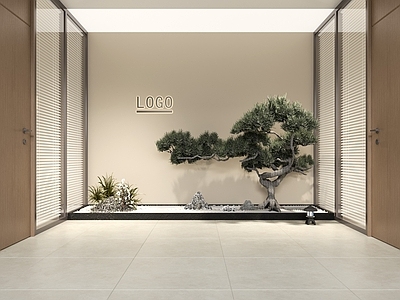 新中式其他办公空间 前厅 办公玄关 办公室工区