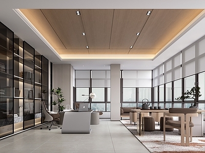 现代简约董事长办公室 总经理室 领导办公室 私人办公室