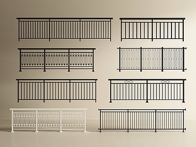 现代简约围栏护栏 现代护栏 栏杆 护栏 围栏