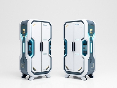 未来科技风衣柜 衣柜 边柜 中岛柜 展示柜 装饰柜