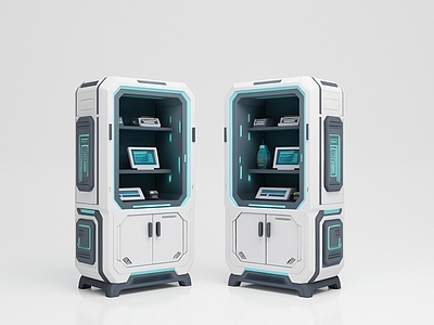 未来科技风手办柜 手办柜 装饰柜 展示柜 中岛柜 储物柜