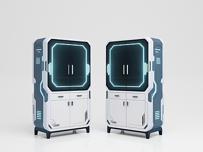 未来科技风衣柜 衣柜 储物柜 边柜 中岛柜 装饰柜