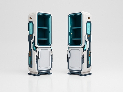 赛博朋克手办柜 手办柜 展示柜 中岛柜 储物柜 产品柜