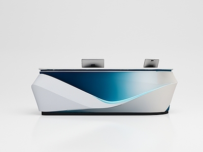 现代极简前台 前台 吧台 接待台