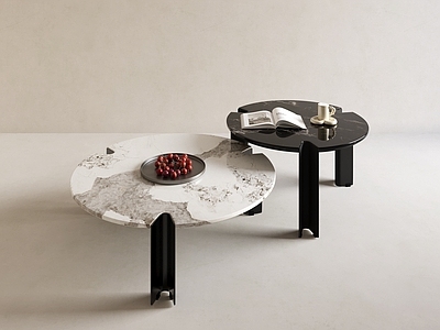 意式极简茶几 摆件组合