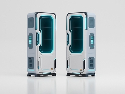 赛博朋克手办柜 手办柜 展示柜 装饰柜 中岛柜 储物柜