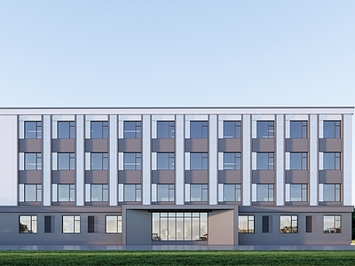 现代简约办公楼 产业园 办公楼 研发楼