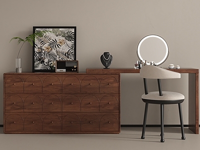 中古风斗柜 法式中古梳妆台