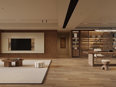 新中式开放式客厅