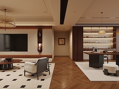 中古开放式客厅