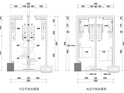 公寓 LOFT公寓 单身公寓 复试公寓 小户型公寓 施工图