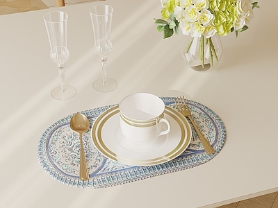 奶油风厨房用品 法式复古餐具