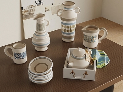 中古风餐具 法式复古花瓶