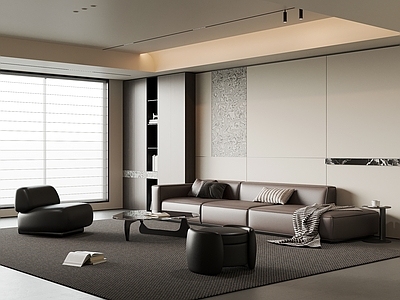 极简开放式客厅