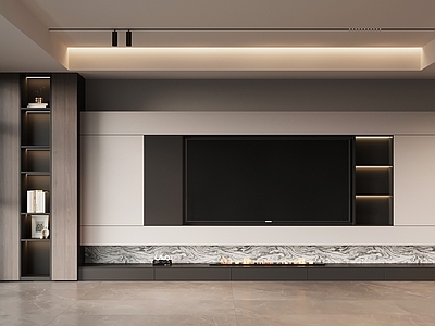 现代电视背景墙