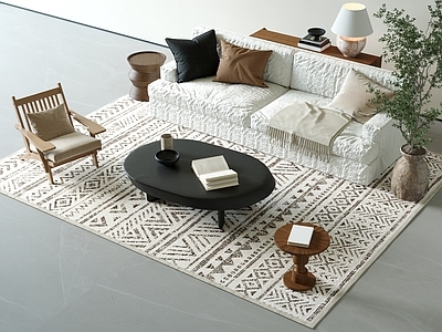 奶油风三人沙发