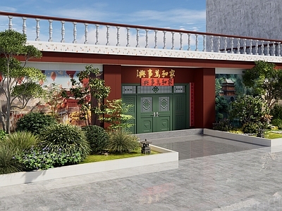 新中式庭院小品