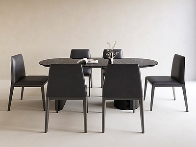 意式极简餐椅 餐桌椅 餐桌 餐椅