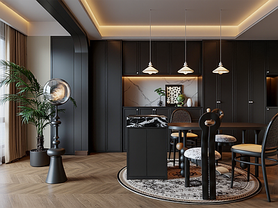 法式家居餐厅 家居餐厅