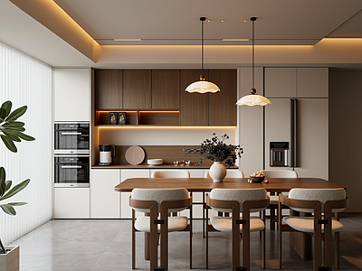 现代餐厅 实木餐厅 实木餐桌椅