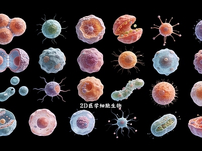 写实风医疗器材 生物细胞2D元素