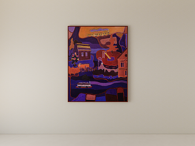 抽象表现主义挂画 装饰画 挂画