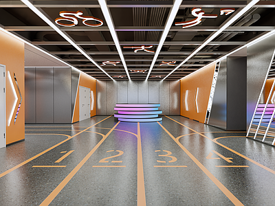 现代运动风电梯厅