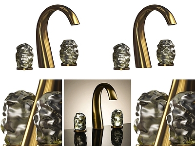 现代轻奢水龙头 轻奢水龙头 浴室水龙头 异形水龙头开关 MAIER水龙头 黄铜轻奢水龙头