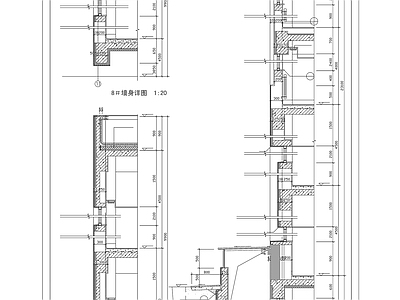 墙面节点 墙身详图 施工图
