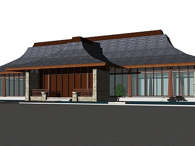 新中式售楼处建筑