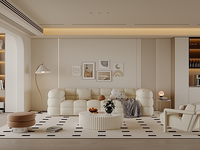 奶油风家居客厅