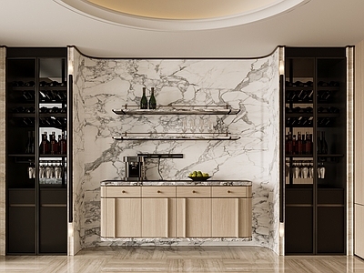 意式轻奢餐边柜 水吧台 酒柜 餐边柜