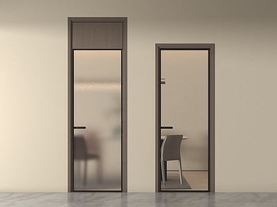 极简单开门 新中式单开门新中式玻璃门室内门 实木门