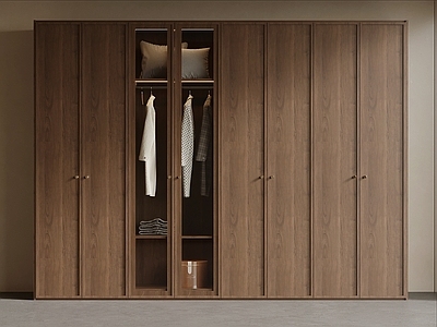 现代简约储物柜 中古风衣柜