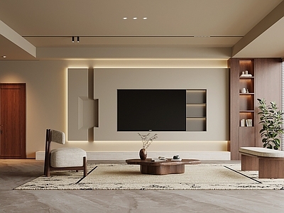 现代开放式客厅