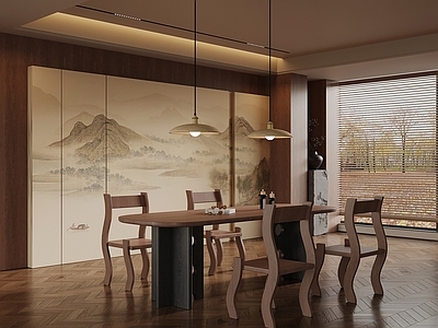 新中式家居餐厅