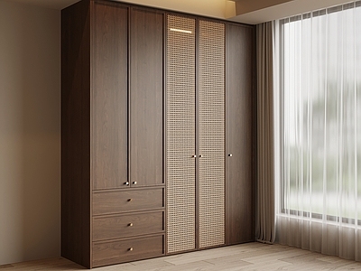 现代简约储物柜 中古风衣柜