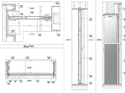 综合门节点 木门剖面节点图 施工图