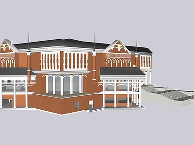新古典主义剧院 布尔津大剧院 新疆建筑 大剧院 苏式