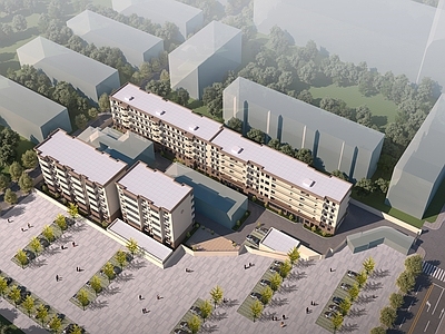 现代简约多层住宅楼 老旧小区改造