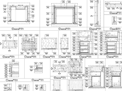 柜体节点 收银柜剖面节点图 施工图