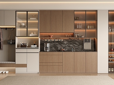 现代简约鞋柜 鞋柜酒柜一体柜 餐边柜 鞋柜 装饰柜